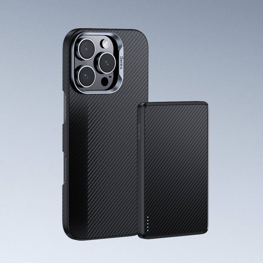 Benks ArmorAir 600D iPhone 16 Plus M-safe Şarj Özellikli Magnetik Kevlar Fiber Kılıf