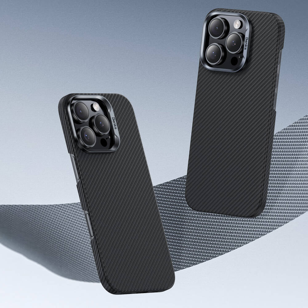 Benks ArmorAir 600D iPhone 16 Plus M-safe Şarj Özellikli Magnetik Kevlar Fiber Kılıf