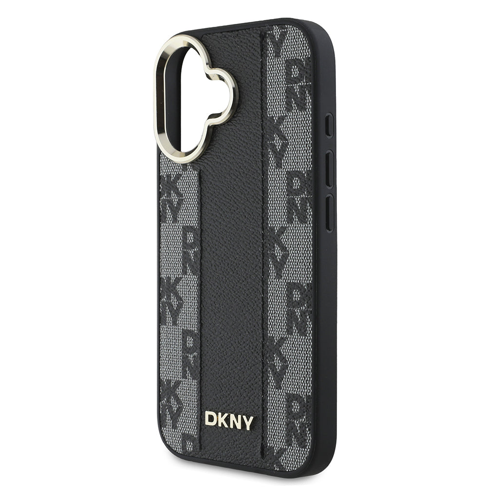 DKNY iPhone 16 Plus Orjinal Lisanslı M-safe Şarj Özellikli 3D Yazılı Checkered Pattern Kılıf