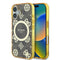 Guess iPhone 16 Plus Orjinal Lisanslı Magsafe Şarj Özellikli 4G Desenli IML Yazı Logolu Peony Telefon Kılıfı