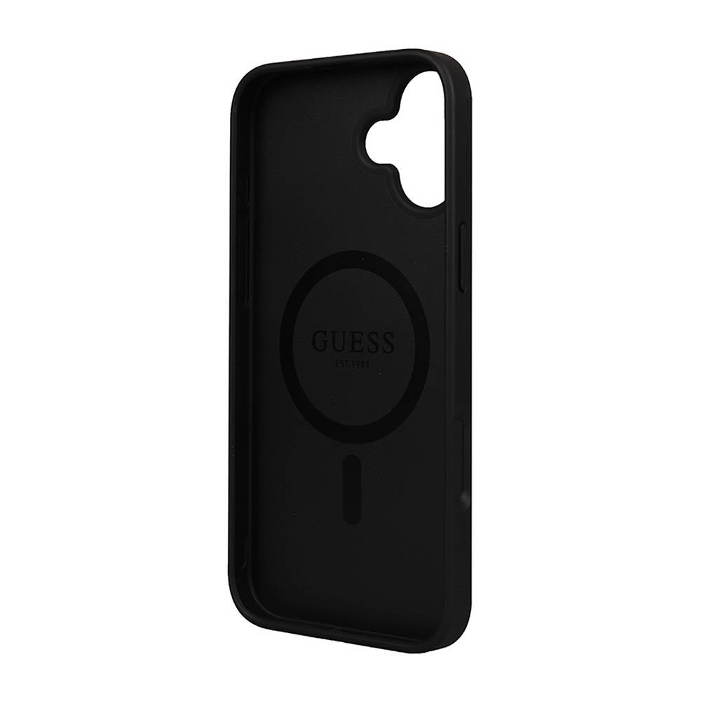 Guess iPhone 16 Plus Orjinal Lisanslı Magsafe Şarj Özellikli 4G Desenli Yazı Logolu Peony Telefon Kılıfı