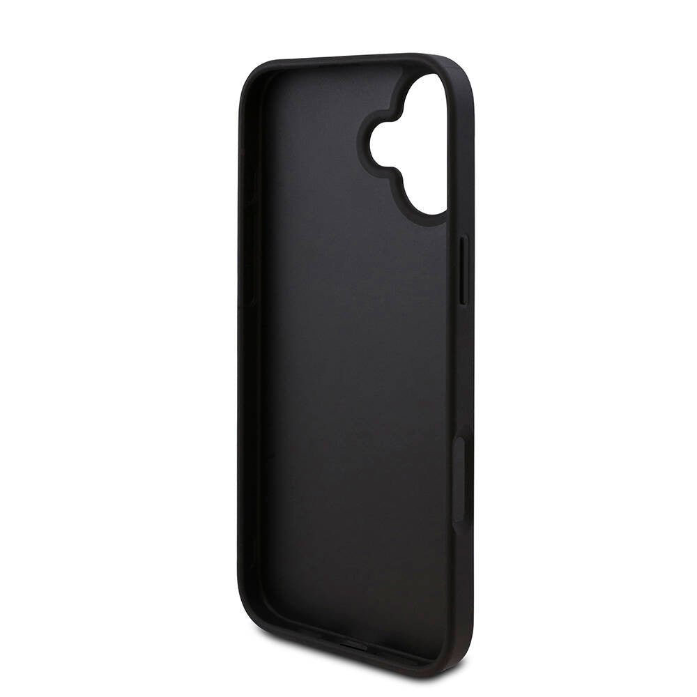 Guess iPhone 16 Plus Orjinal Lisanslı PU Deri 4G Desenli Üçgen Logolu Kılıf