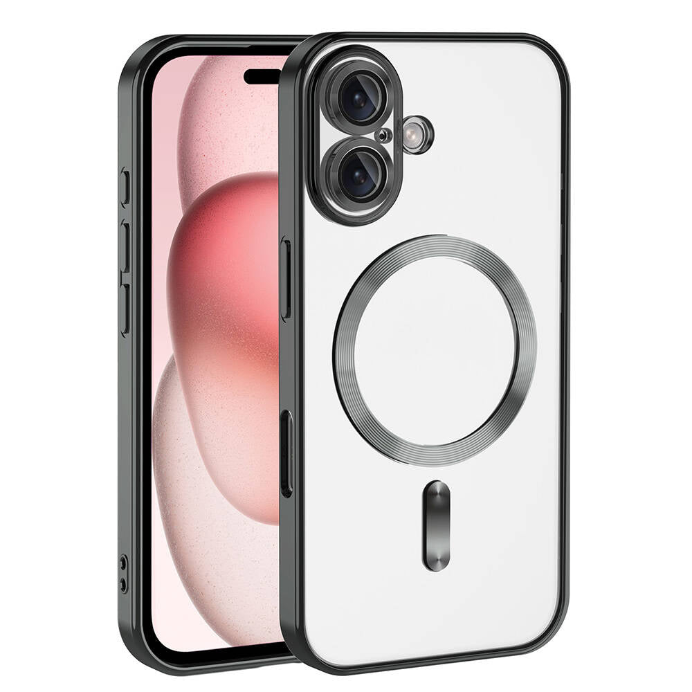 Cepax iPhone 16 Plus Kamera Korumalı M-safe Wireless Şarj Özellikli Demre Kılıf