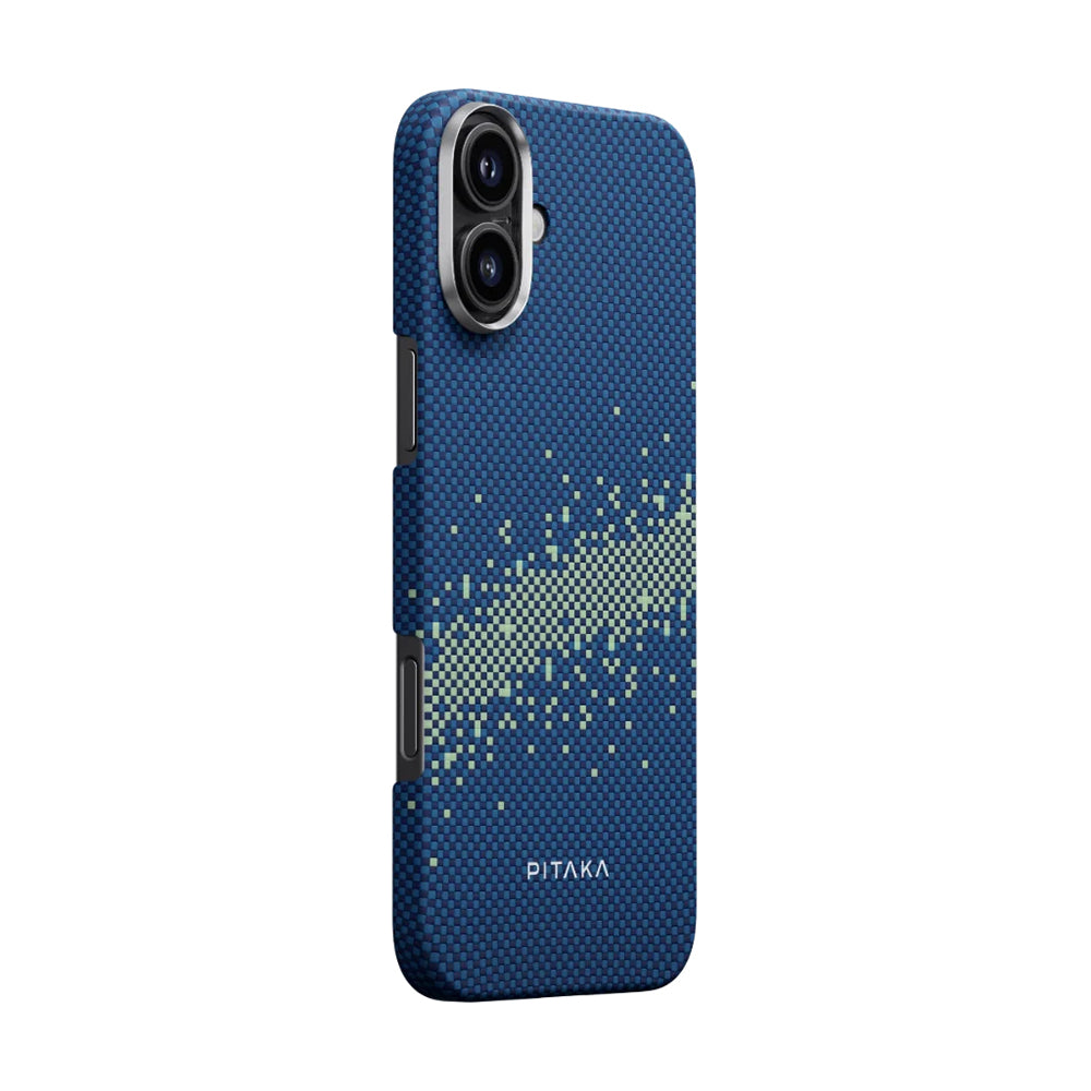 Pitaka Tactile Woven Starpeak Serisi iPhone 16 Plus M-safe Şarj Özellikli Aramid Fiber Milky Way Galaxy Kılıf