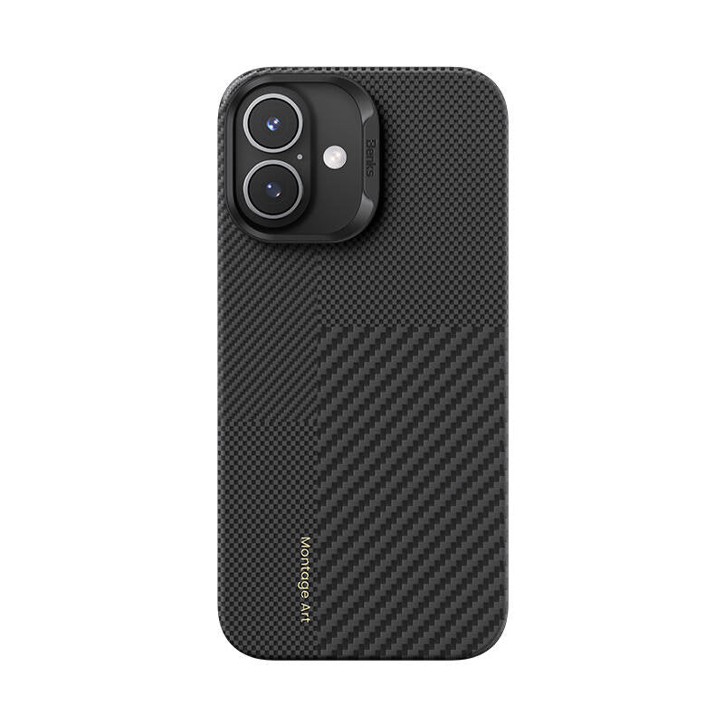 Benks Montage ArmorAir iPhone 16 Plus M-safe Şarj Özellikli Karbon Fiber Kevlar Kılıf