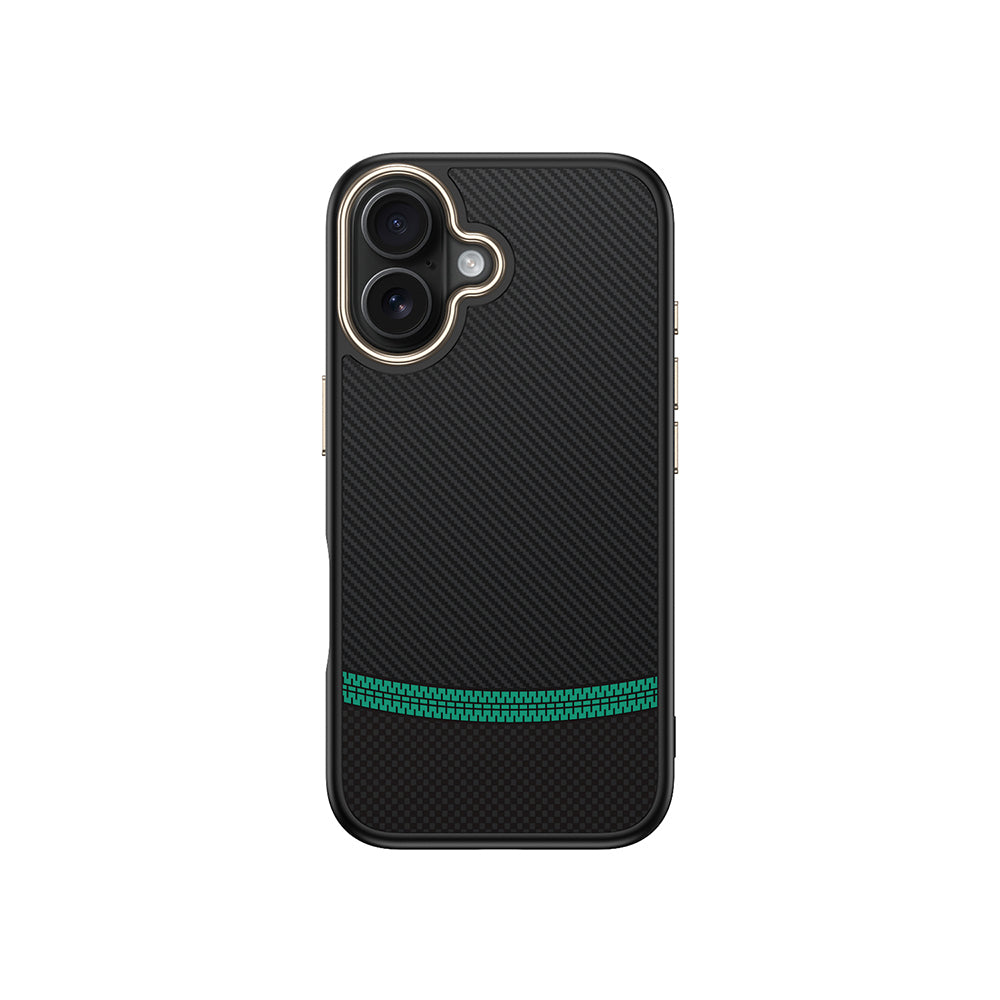 Cepax iPhone 16 Plus M-safe Şarj Özellikli Karbon Fiber Görünümlü Antina Kılıf