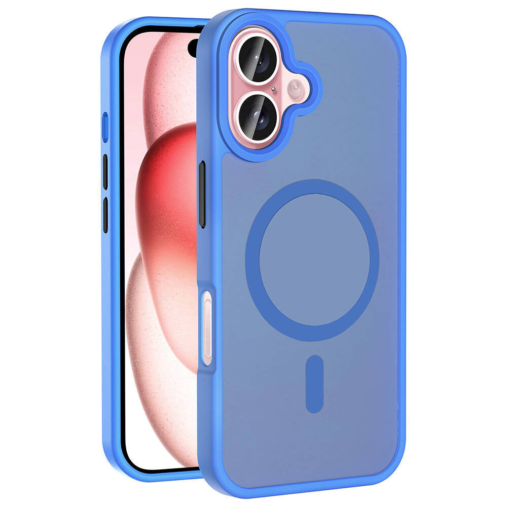 Cepax iPhone 16 Plus M-safe Şarj Özellikli Mat Arka Yüzey Sio Kılıf
