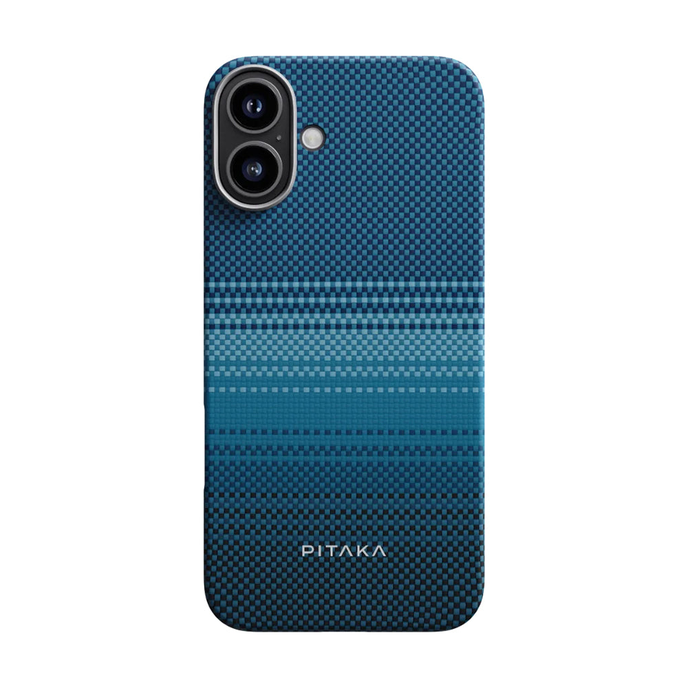 Pitaka Tactile Woven Sunset-Moonrise Serisi iPhone 16 Plus M-safe Şarj Özellikli Aramid Fiber Moonrise Kılıf