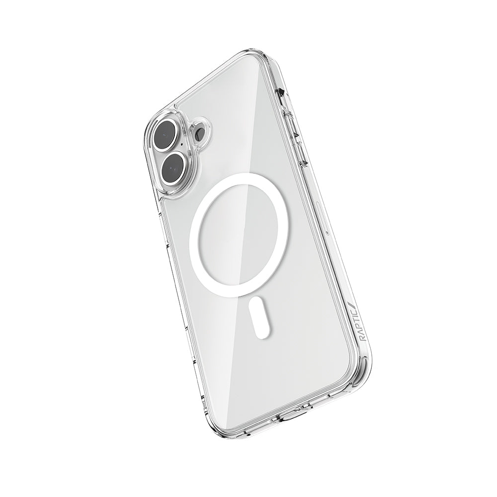 iPhone 16 Plus Kılıf M-safe Şarj Özellikli Raptic Crystal M-safe Serisi Şeffaf Telefon Kılıfı