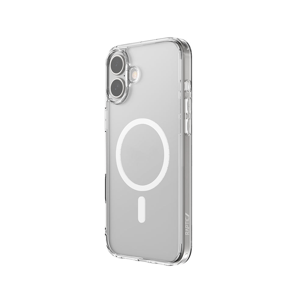 iPhone 16 Plus Kılıf M-safe Şarj Özellikli Raptic Crystal M-safe Serisi Şeffaf Telefon Kılıfı