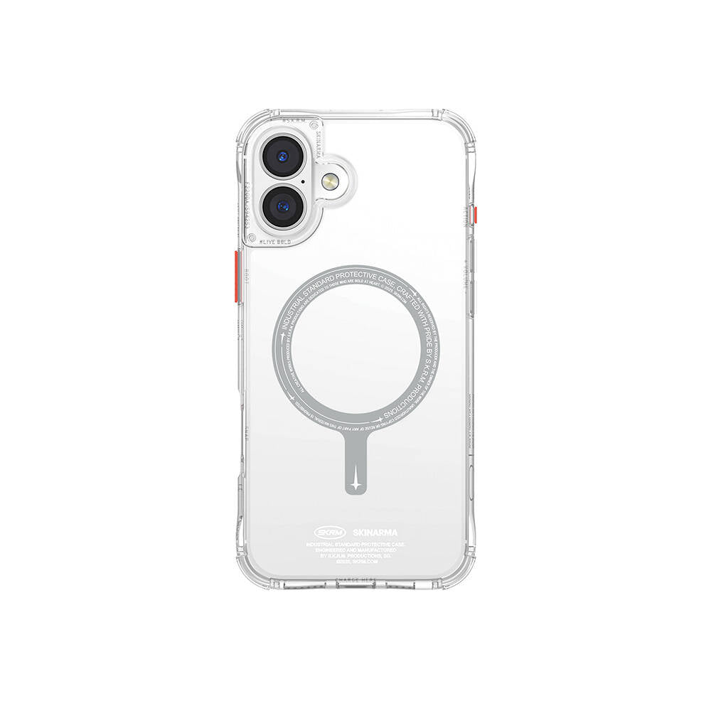 Skinarma Saido iPhone 16 Plus M-safe Şarj Özellikli Şeffaf Airbag Tasarımlı Kılıf