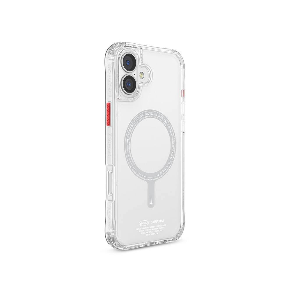 Skinarma Saido iPhone 16 Plus M-safe Şarj Özellikli Şeffaf Airbag Tasarımlı Kılıf