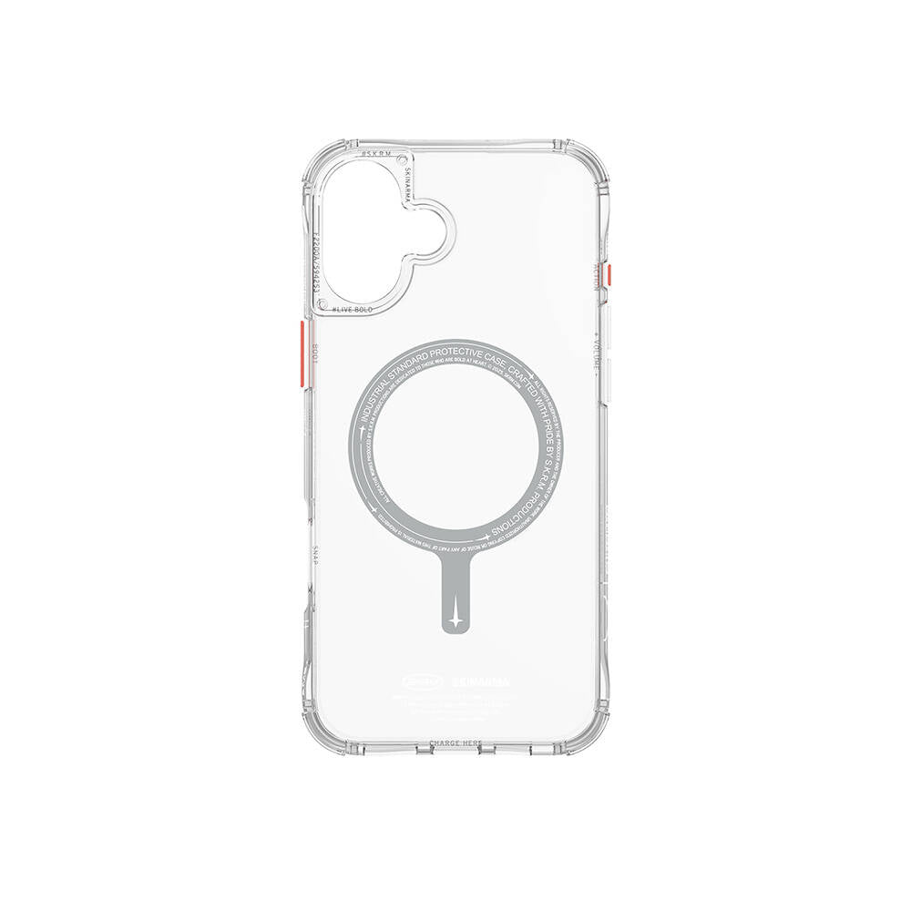 Skinarma Saido iPhone 16 Plus M-safe Şarj Özellikli Şeffaf Airbag Tasarımlı Kılıf
