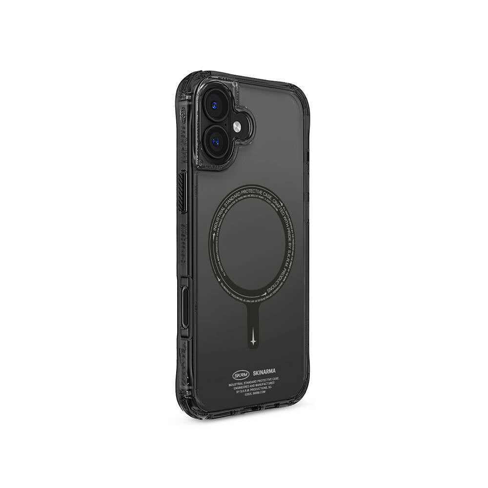 Skinarma Saido iPhone 16 Plus M-safe Şarj Özellikli Şeffaf Airbag Tasarımlı Kılıf