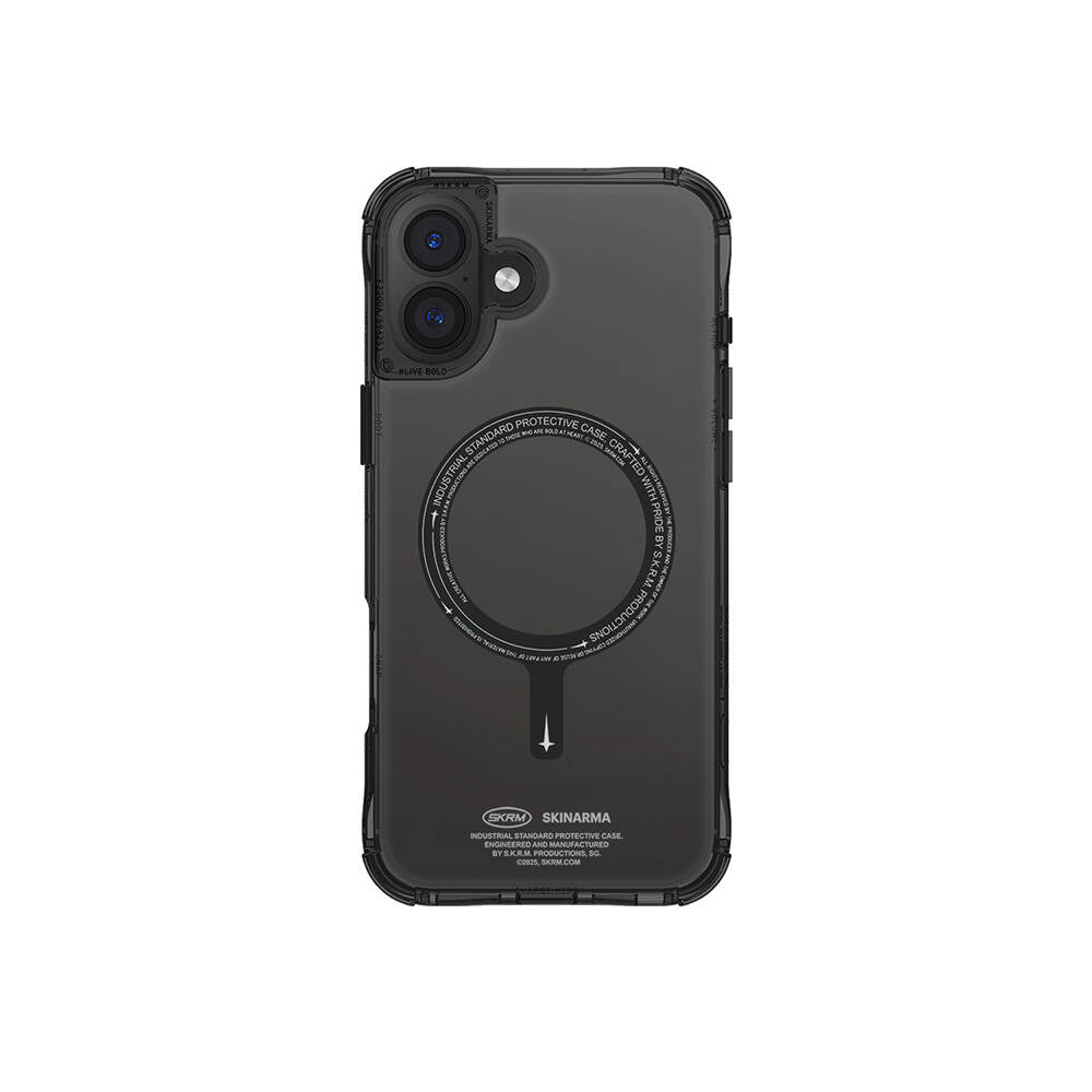 Skinarma Saido iPhone 16 Plus M-safe Şarj Özellikli Şeffaf Airbag Tasarımlı Kılıf