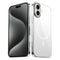 Cepax iPhone 16 Plus M-safe Şarj Özellikli Şeffaf Cam Arka Yüzey G-Glass Kılıf