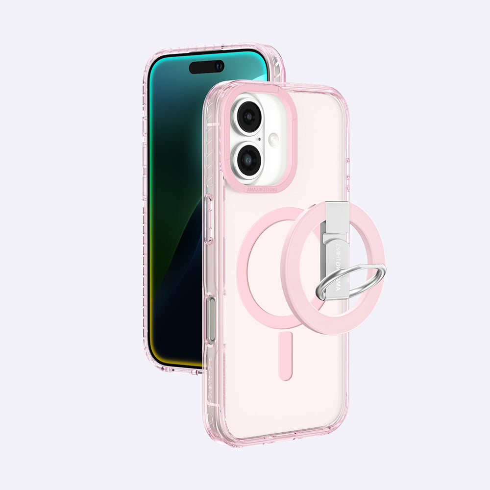 Amazingthing Titan Pro Serisi iPhone 16 Plus Magsafe Yüzük Standlı Telefon Kılıfı - 1