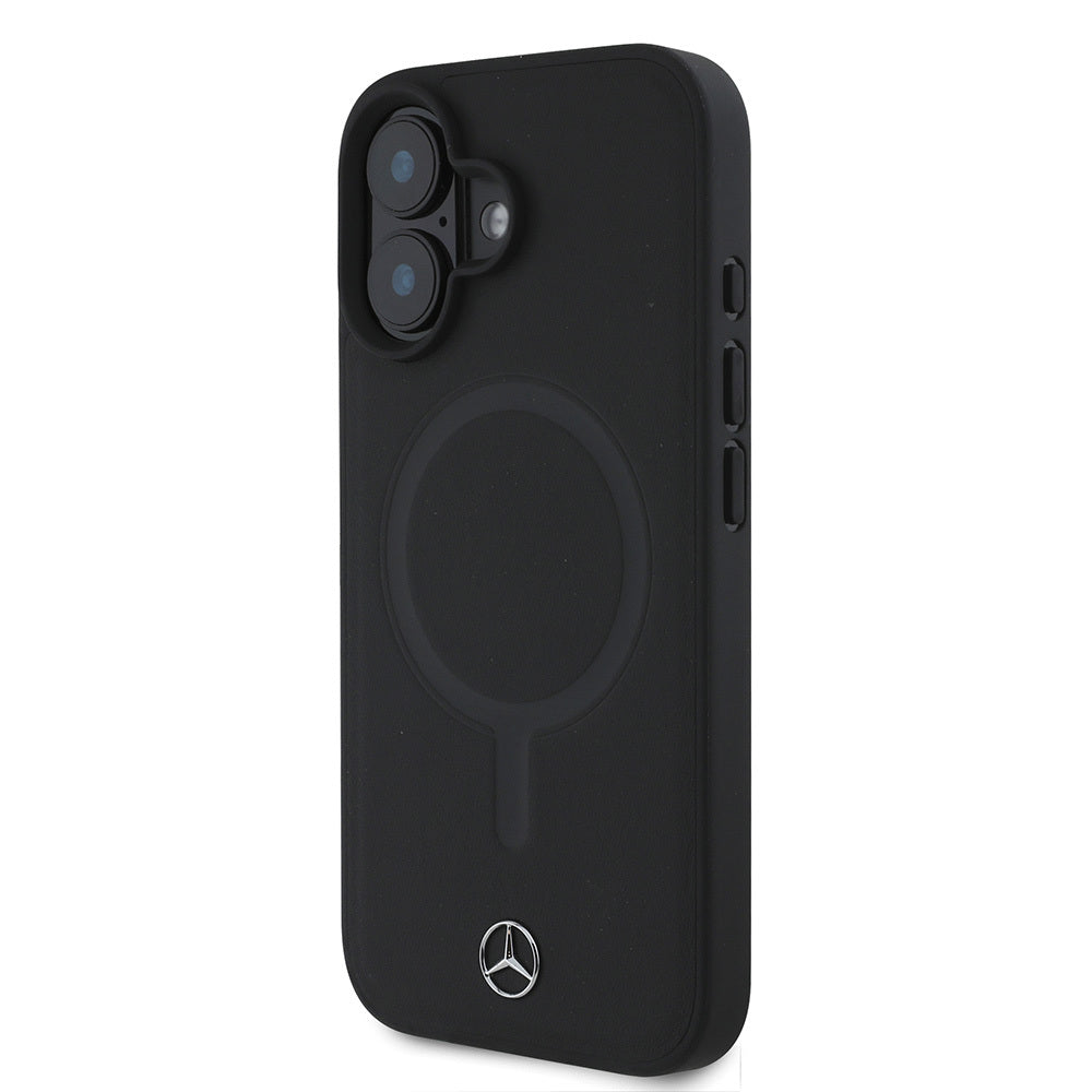 Mercedes Benz iPhone 16 Plus M-safe Şarj Özellikli Yumuşak Deri Orjinal Lisanslı Kılıf