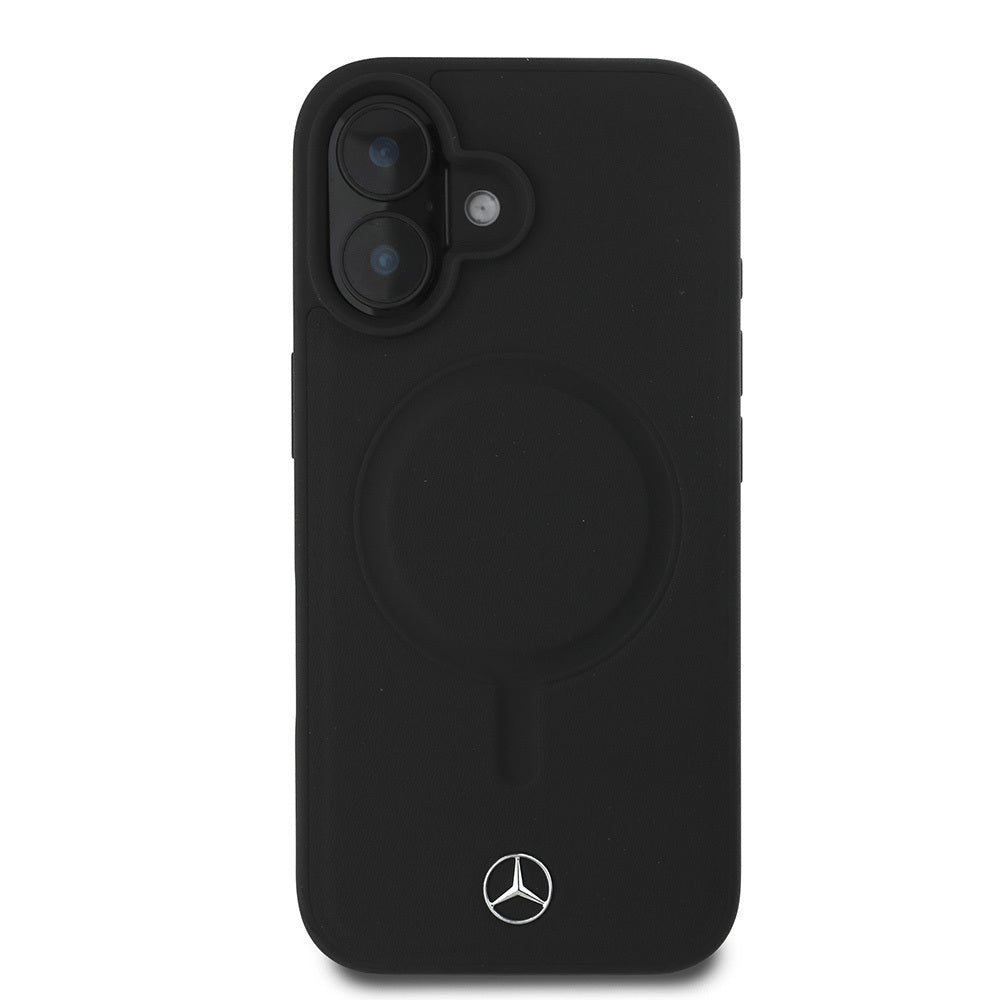 Mercedes Benz iPhone 16 Plus M-safe Şarj Özellikli Yumuşak Deri Orjinal Lisanslı Kılıf