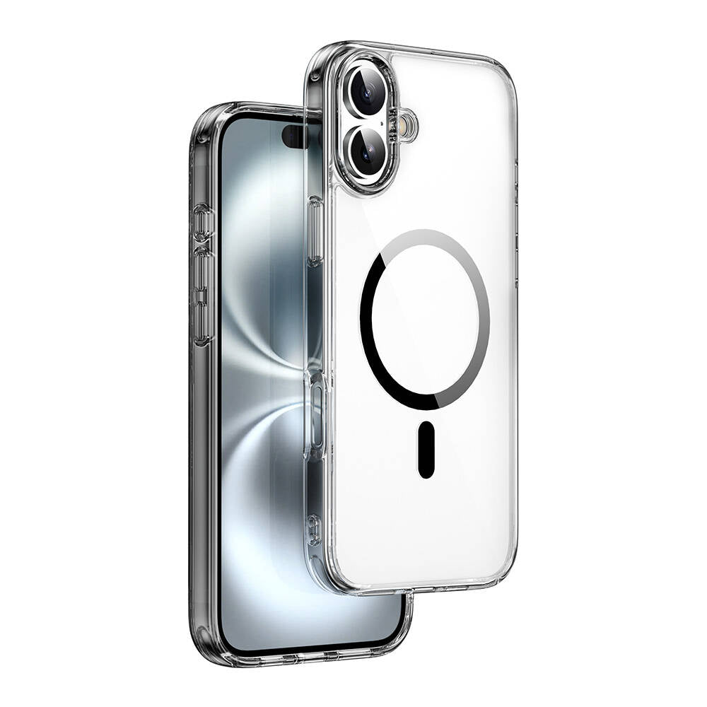 Wiwu MCC-101 iShield Pro Serisi iPhone 16 Plus M-safe Şarj Özellikli Crystal Sert PC Kılıf