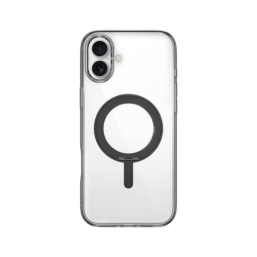 Wiwu MCC-201 iShield Ultra Serisi iPhone 16 Plus M-safe Şarj Özellikli Standlı Crystal Sert PC Kılıf