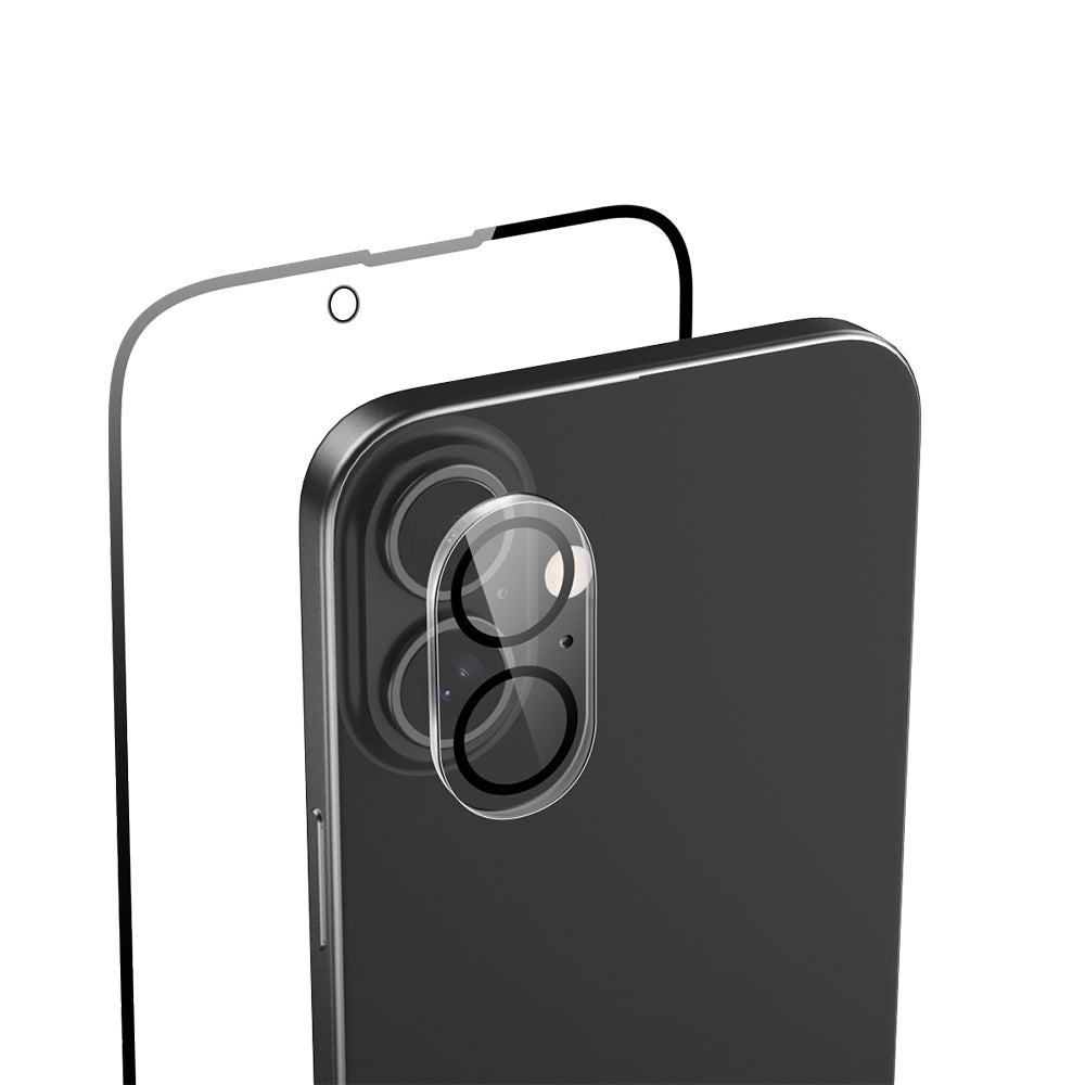 Raptic iPhone 16 Plus 2in1 Temperli Ekran Koruyucu + Lens Koruyucu Set