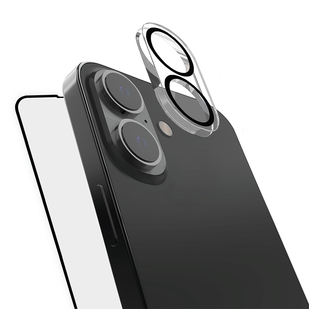Raptic iPhone 16 Plus 2in1 Temperli Ekran Koruyucu + Lens Koruyucu Set