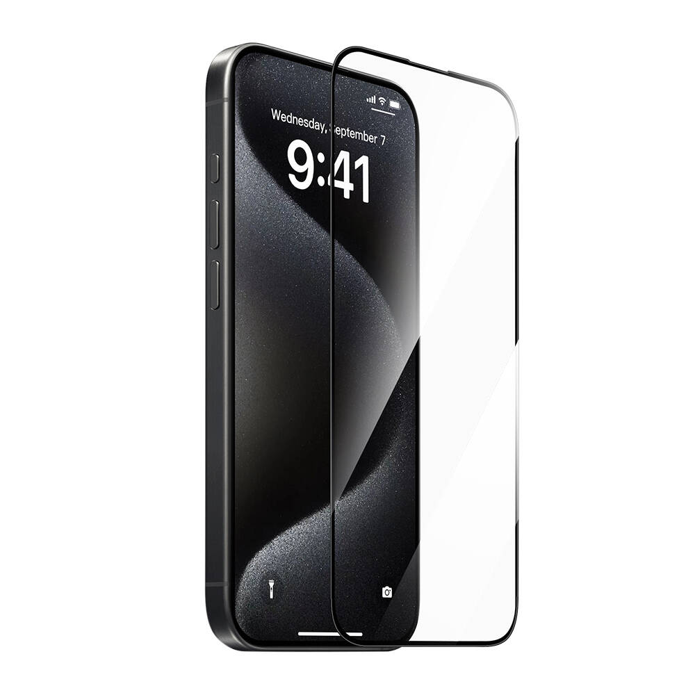 Wiwu GT-010 iPhone 16 Plus Anti-Reflective Polimer Oleofobik Kaplama Ultra İnce Temperli Cam Ekran Koruyucu