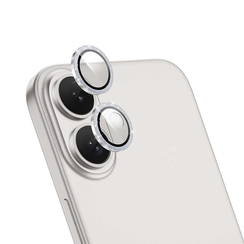 Wiwu LG-006 iPhone 16 Plus Diamond Lens Guard Kolay Uygulama Aparatlı Kamera Lens Koruyucu