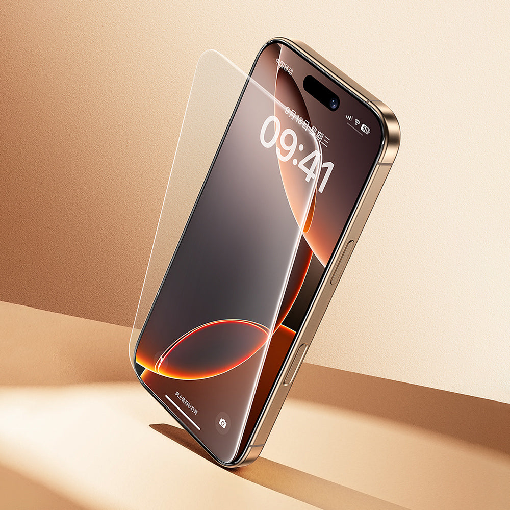 Benks iPhone 16 Pro 0.3mm InvisiWarrior Ekranı Tam Kaplayan Full Şeffaf Ekran Koruyucu