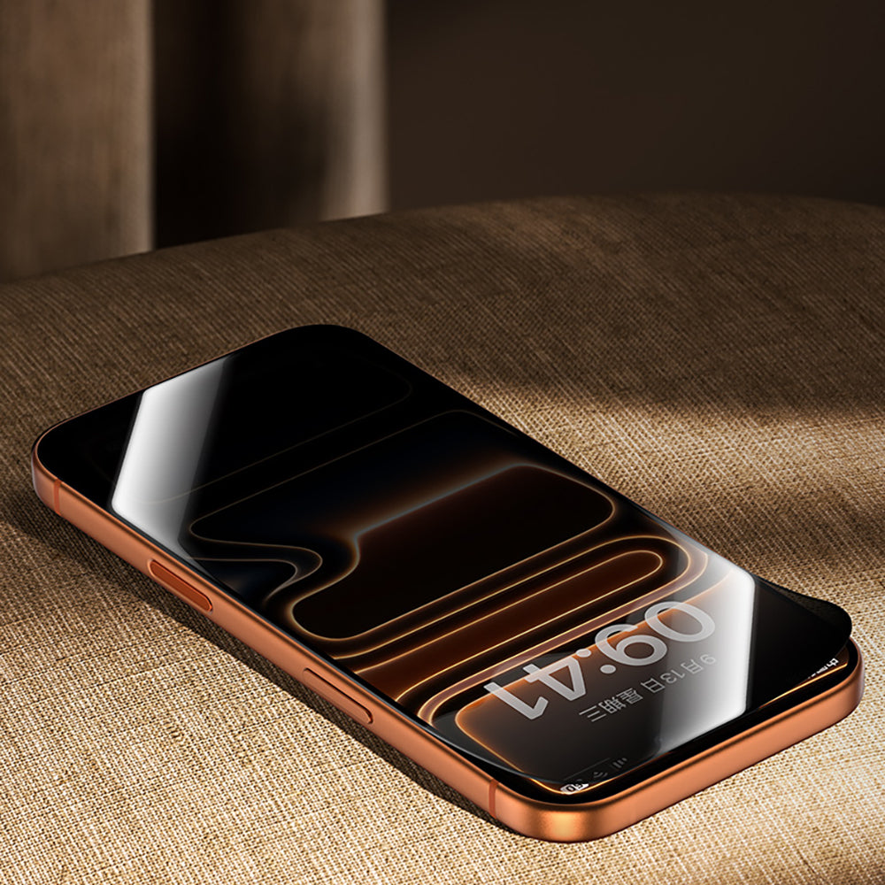 iPhone 16 Pro Benks Glass Warrior 2.0 EZFita Privacy Hayalet Cam Ekran Koruyucu + Kolay Uygulama Aparatı