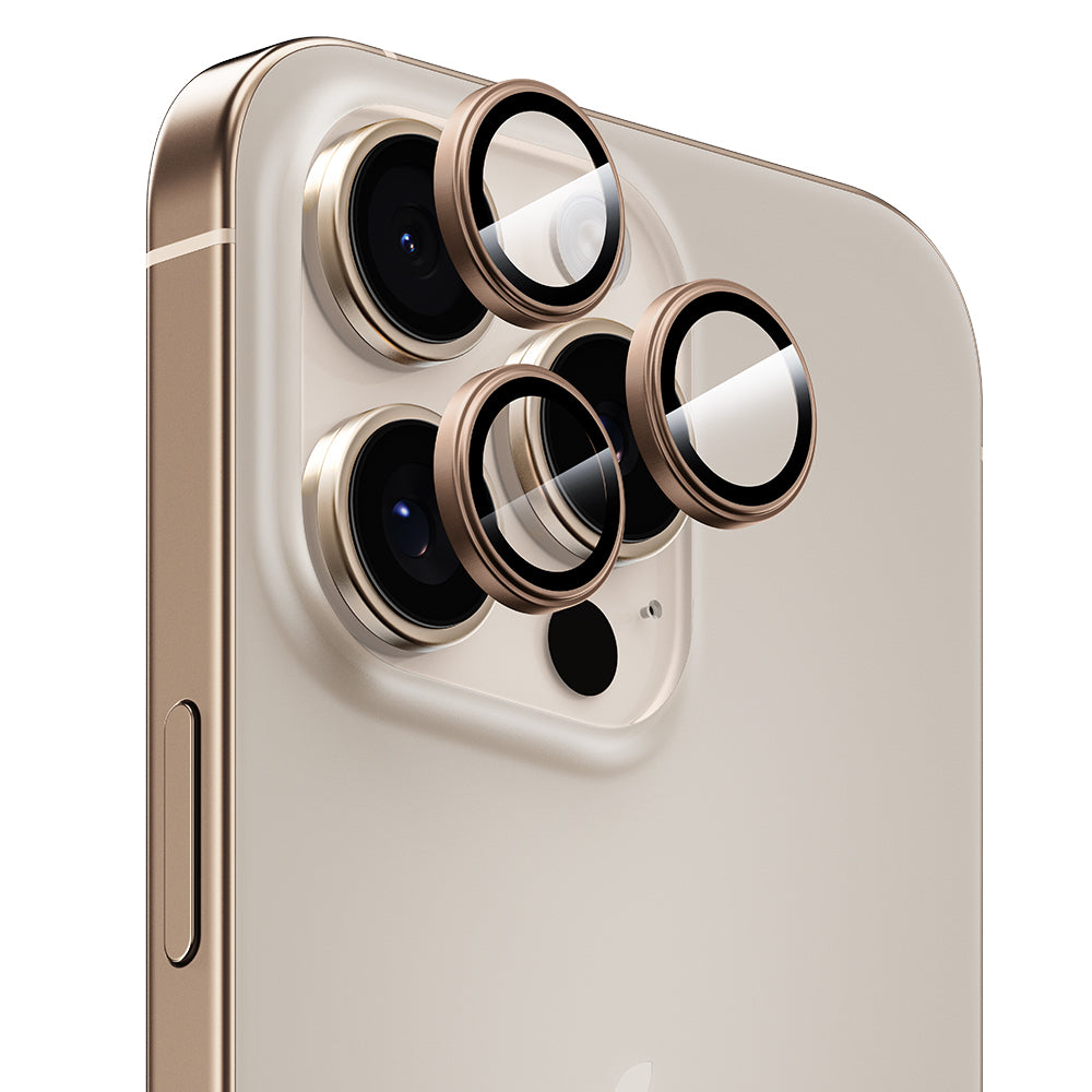Benks iPhone 16 Pro Parlama Önleyici Glass Warrior Metal Kamera Lens Koruyucu