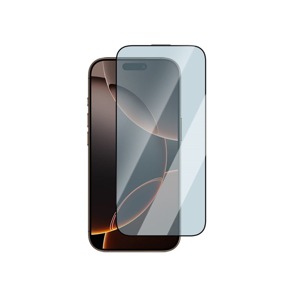 CaseWorld 3D Eyesafe iPhone 16 Pro Mavi Işık Teknolojili 0.15mm Temperli Cam Ekran Koruyucu + Uygulama Aparatı