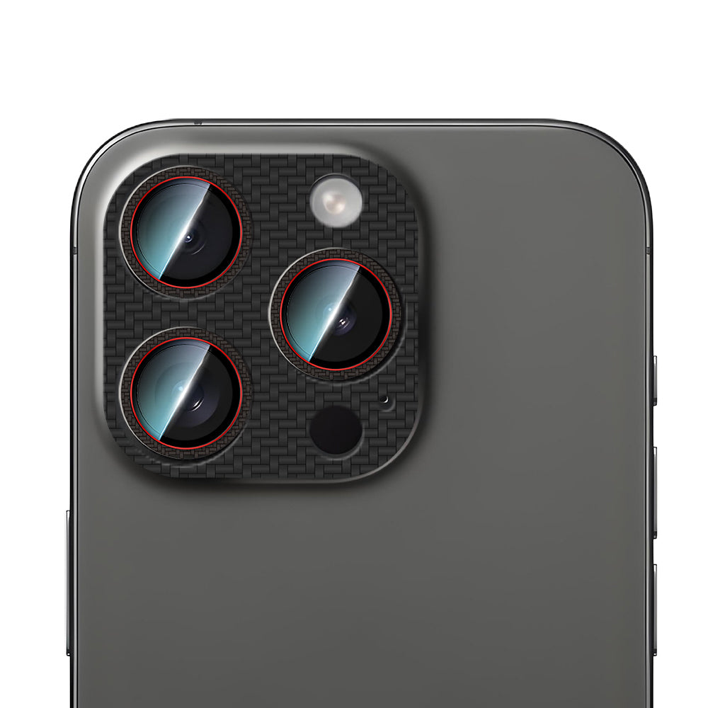 CaseWorld Karbon Fiber Serisi iPhone 16 Pro Anti Reflective Ultra Clear Full Kamera Lens Koruyucu