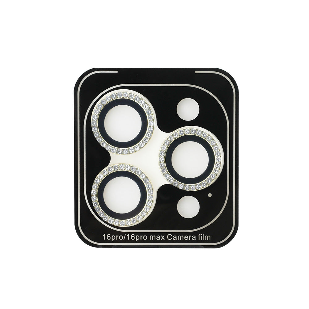 Guess iPhone 16 Pro Orjinal Lisanslı Rhinestone Taşlı Lens Koruyucu