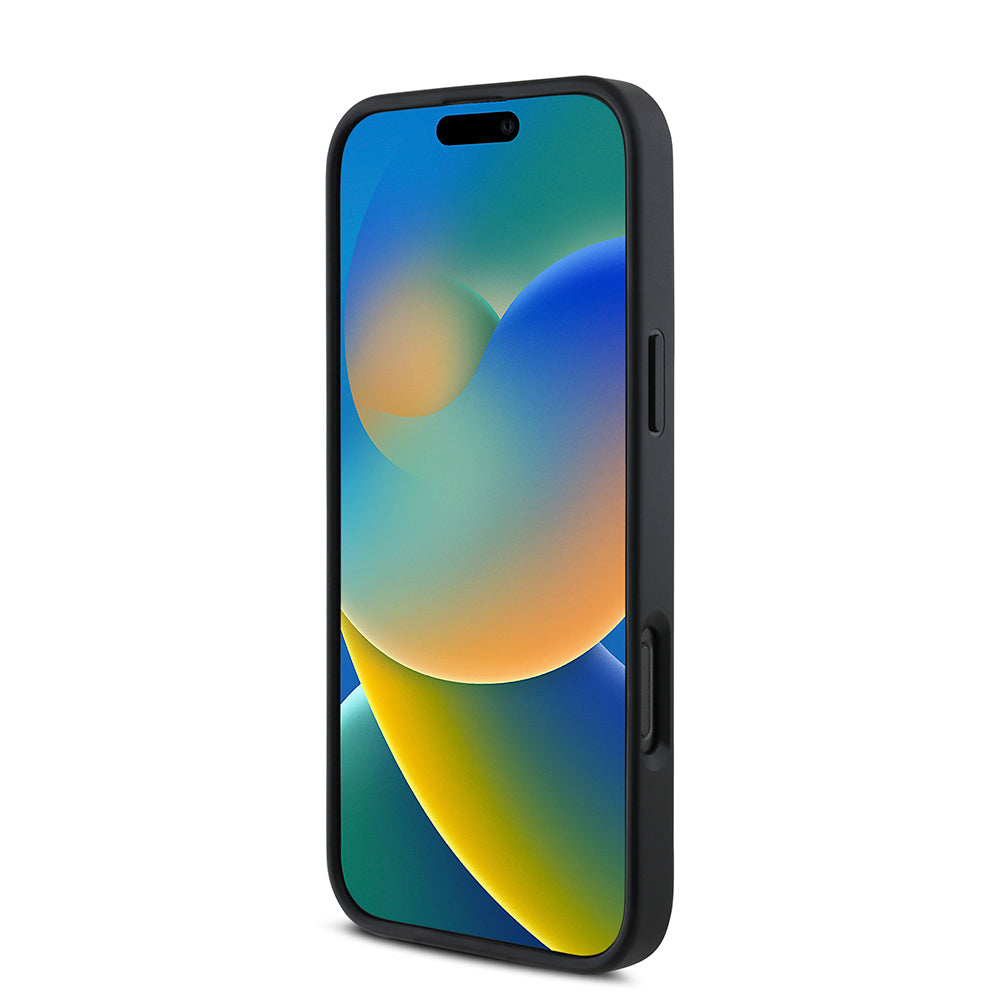 DKNY iPhone 16 Pro Orjinal Lisanslı M-safe Şarj Özellikli Metal Logolu PU Deri Grained Kılıf