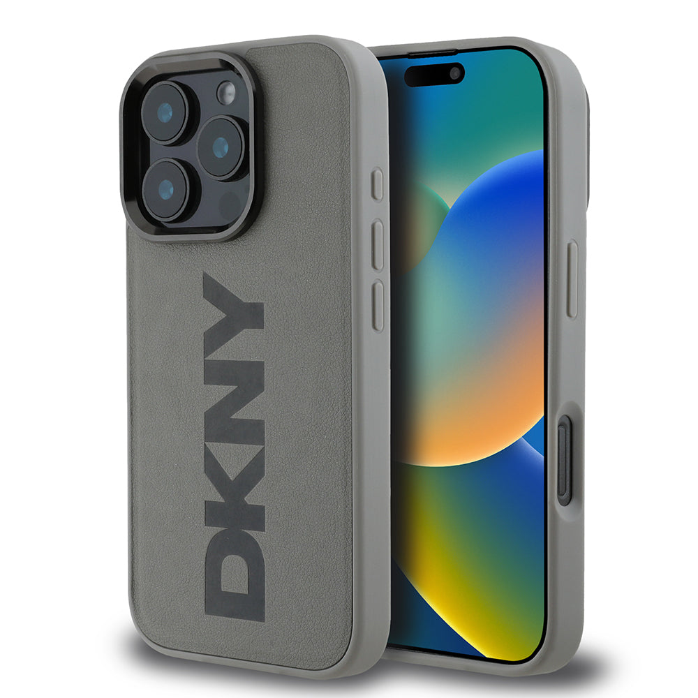 DKNY iPhone 16 Pro Orjinal Lisanslı M-safe Şarj Özellikli PU Deri Plain Kılıf