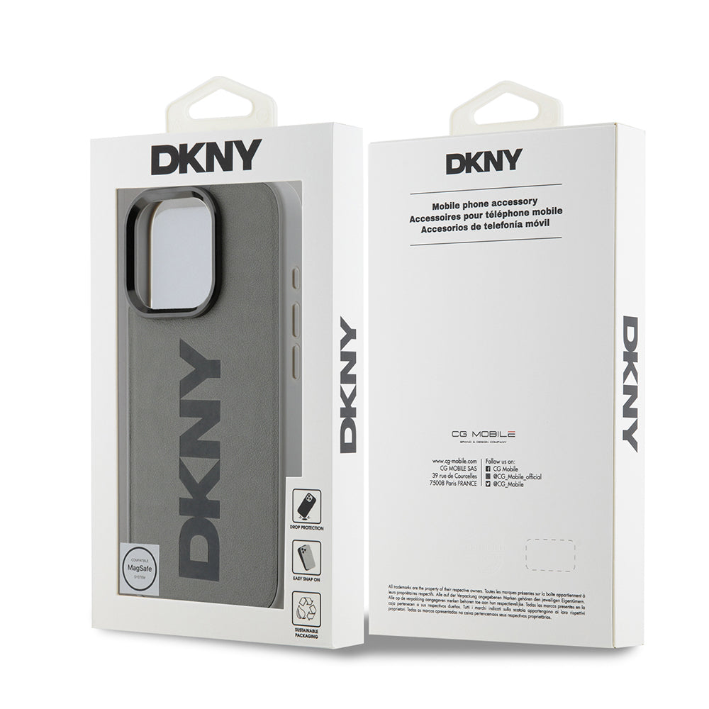 DKNY iPhone 16 Pro Orjinal Lisanslı M-safe Şarj Özellikli PU Deri Plain Kılıf