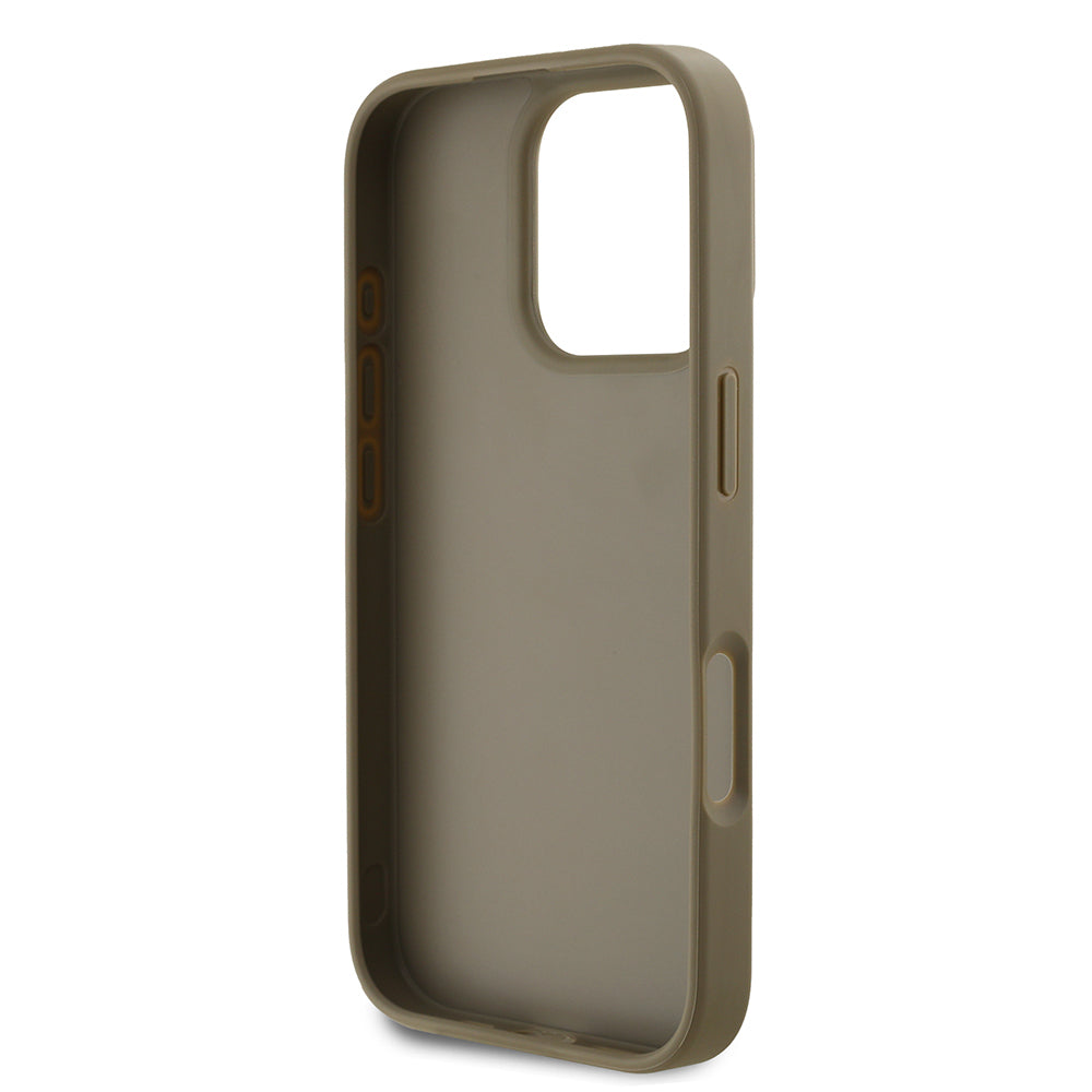 DKNY iPhone 16 Pro Orjinal Lisanslı Taşlı Yazılı Metalik Rhinestones PU Deri Kılıf