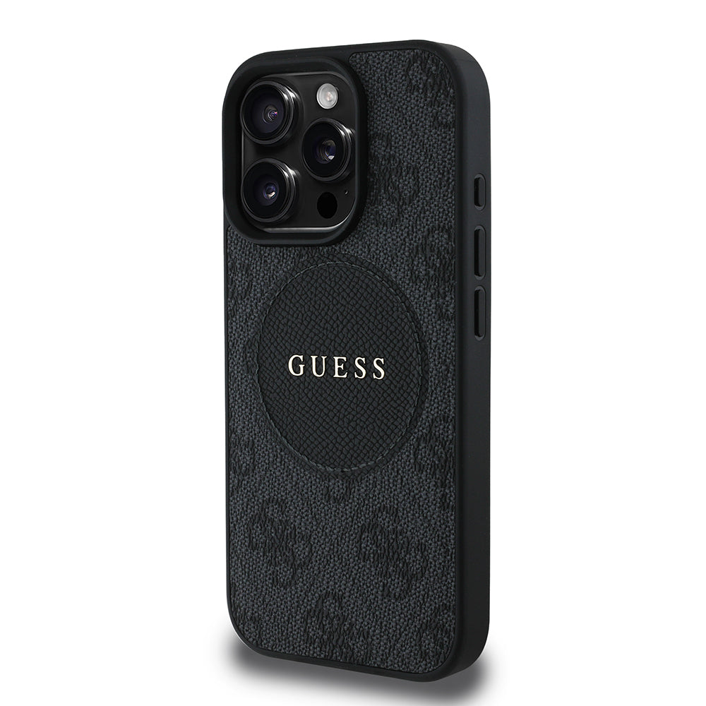 Guess iPhone 16 Pro Orjinal Lisanslı Magsafe Şarj Özellikli Yazı Logolu Circle Classic Kılıf