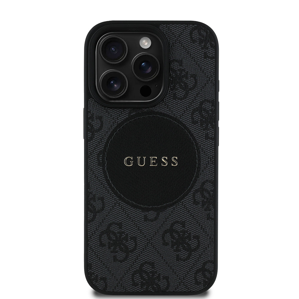 Guess iPhone 16 Pro Orjinal Lisanslı Magsafe Şarj Özellikli Yazı Logolu Circle Classic Kılıf