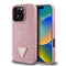 Guess iPhone 16 Pro Orjinal Lisanslı Taşlı Arka Yüzey Üçgen Logolu Telefon Kılıfı