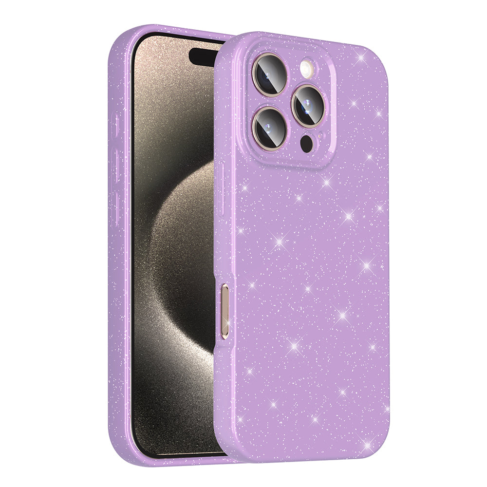 Cepax iPhone 16 Pro Kamera Korumalı Simli Lüks Koton Kılıf