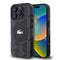 Lacoste iPhone 16 Pro Orjinal Lisanslı M-safe Şarj Özellikli IML Baskılı Gümüş Timsah Logolu Monogram Kılıf
