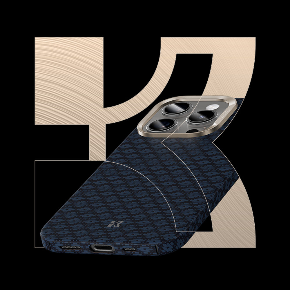 Benks ArmorAir ArmorGrid Serisi iPhone 16 Pro M-Safe Şarj Özellikli Kevlar Telefon Kılıfı