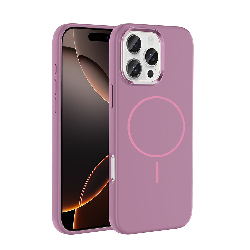 Cepax iPhone 16 Pro M-Safe Şarj Özellikli Metal Kamera Çerçeveli Edi Silikon Kılıf