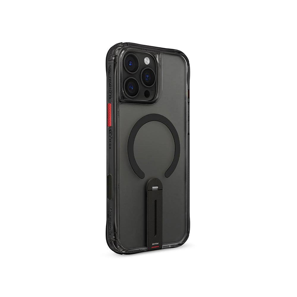 Skinarma Helix iPhone 16 Pro Magsafe Şarj Özellikli 360 Derece Dönebilen Standlı Kılıf