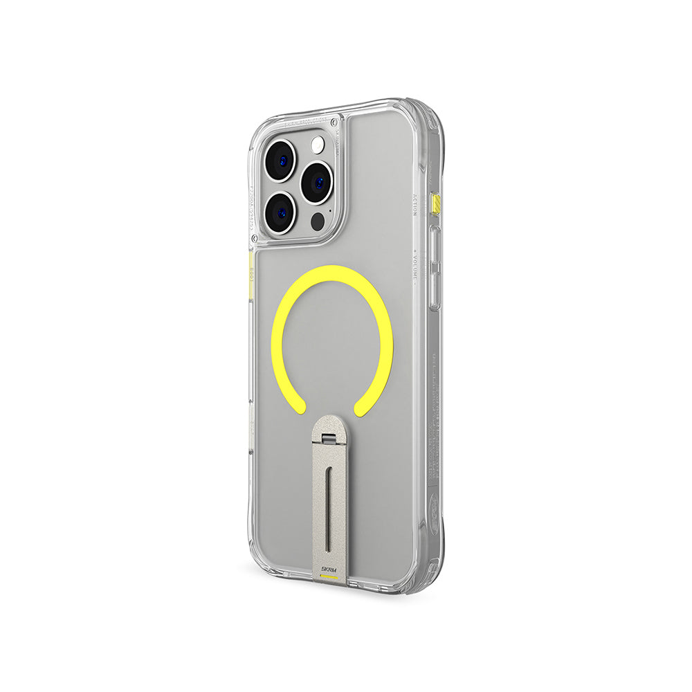 Skinarma Helix iPhone 16 Pro Magsafe Şarj Özellikli 360 Derece Dönebilen Standlı Kılıf