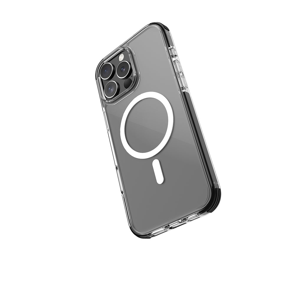 Raptic Clear Serisi iPhone 16 Pro M-safe Şarj Özellikli Airbag Tasarımlı Şeffaf Kılıf