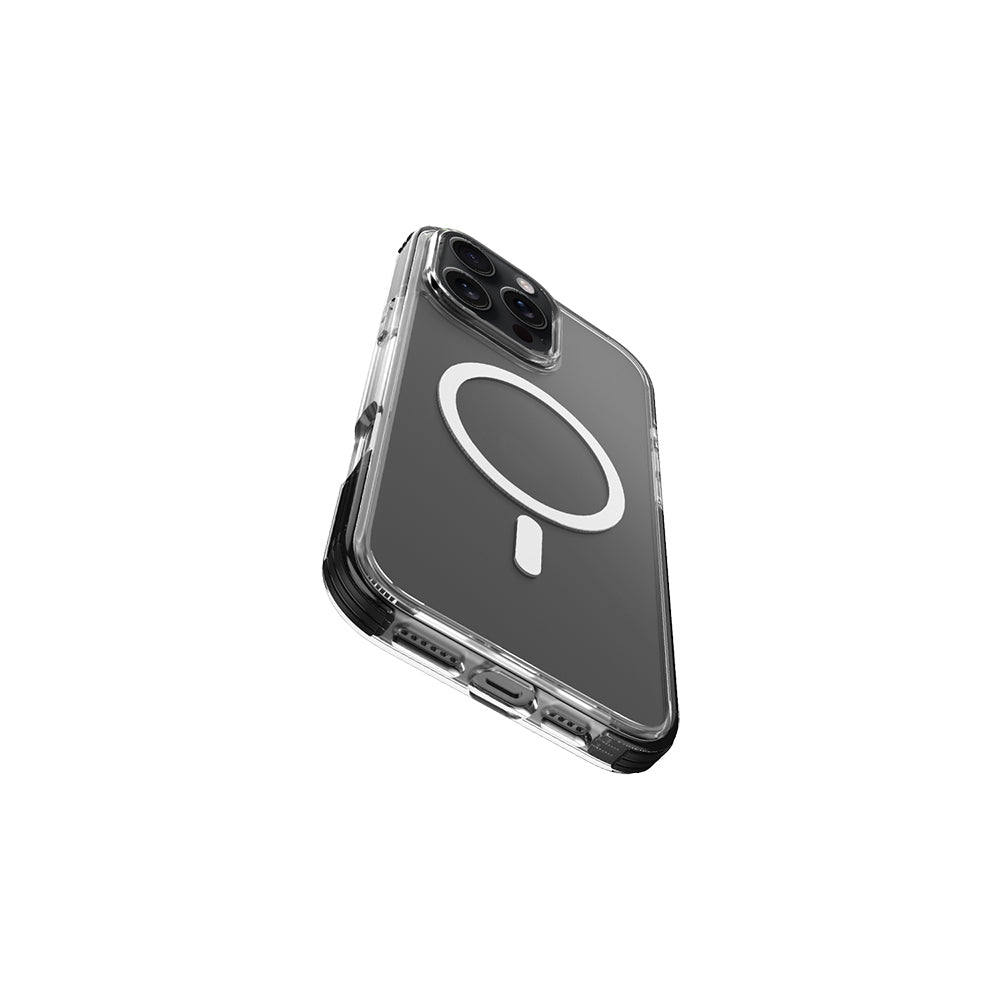 Raptic Clear Serisi iPhone 16 Pro M-safe Şarj Özellikli Airbag Tasarımlı Şeffaf Kılıf